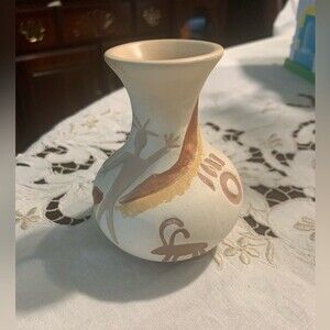 VTG Tesa by MAACK Hand Painted Pottery Vase - 4 1/2”